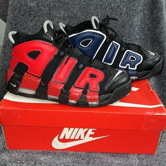 Nike Air Uptempo black red blue white - Picture 1 of 10